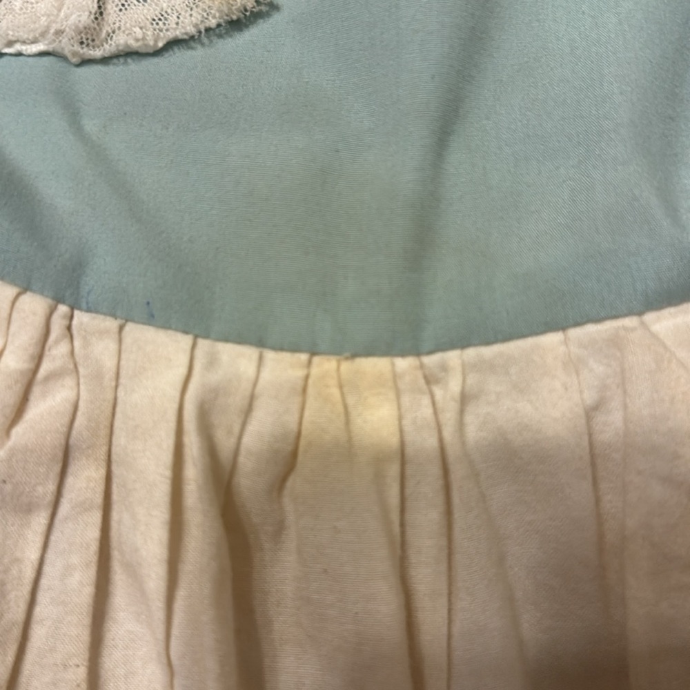 Aqua/cream ruffles dress - Picture 6 of 9